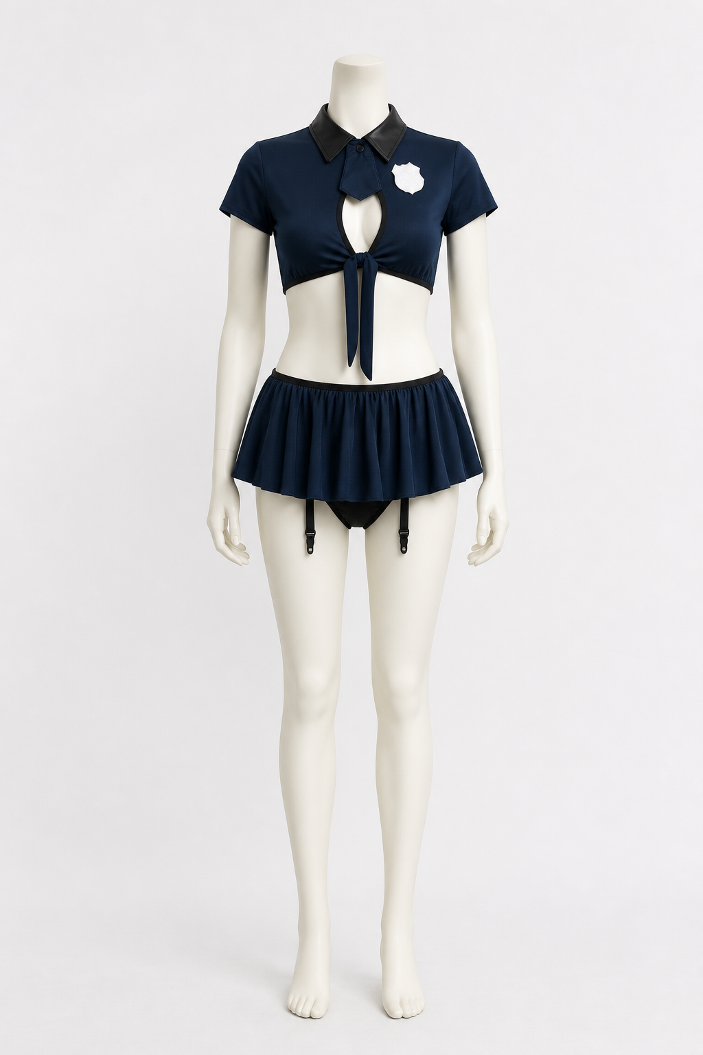 Police Costume with Short Top and Skirt Costumes detail 2