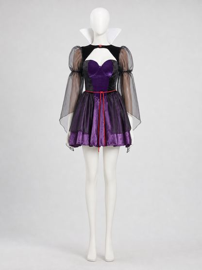 Carnival Costume: Purple Dress with Cape