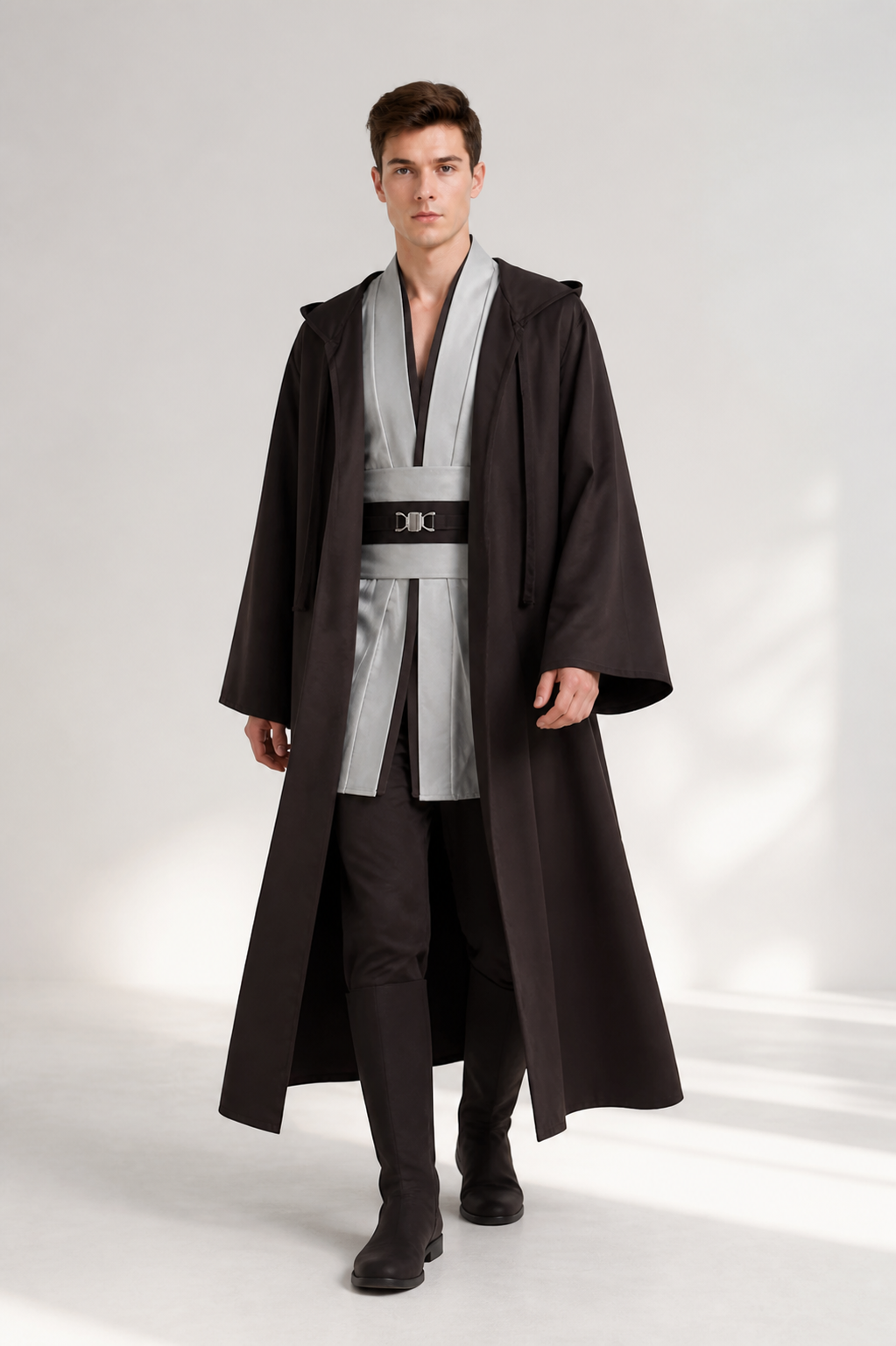 Obi-Wan Kenobi Costume, Dark Brown Cloak for Halloween Costume Capes detail