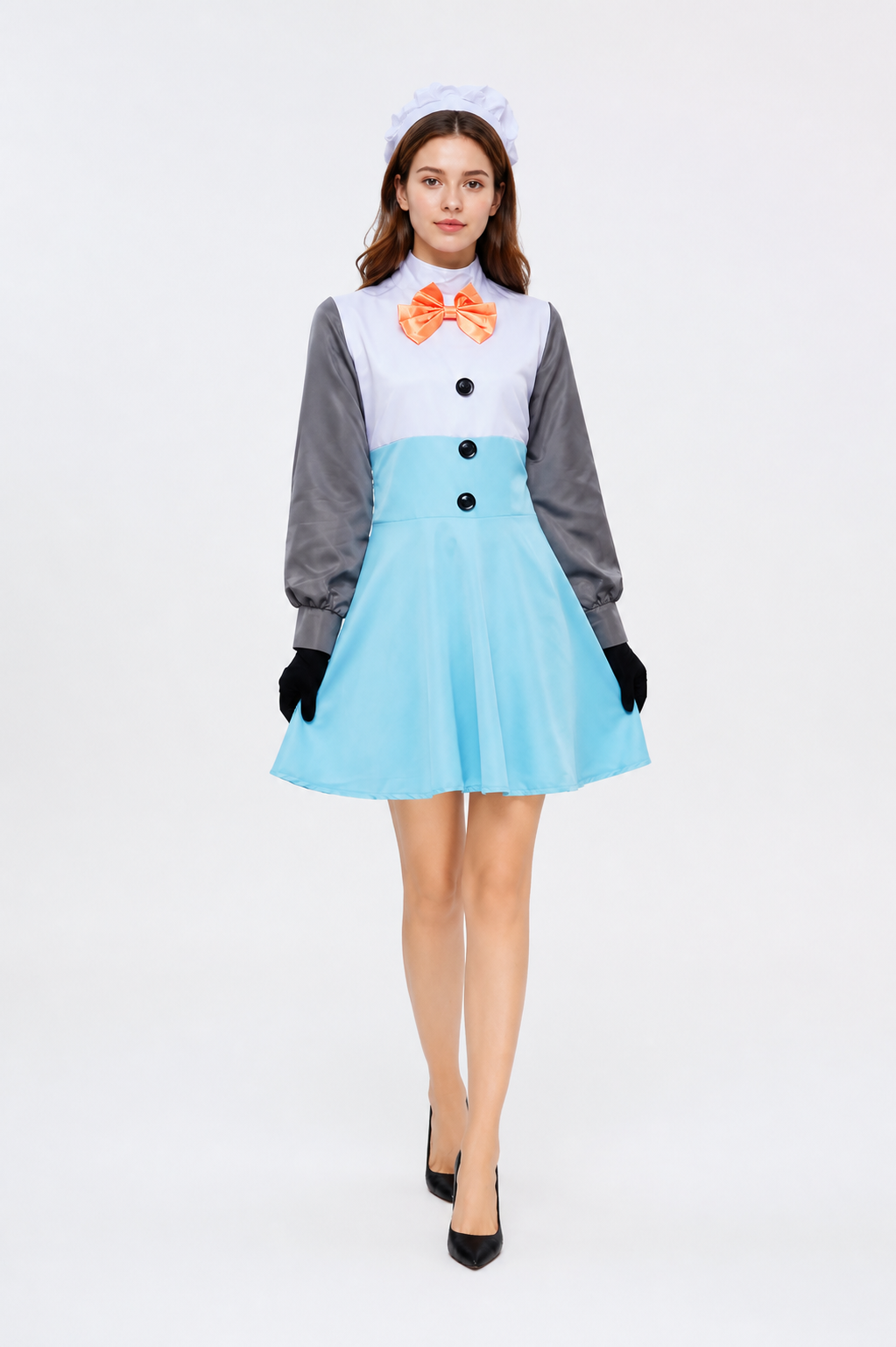 Snow Character Cosplay Dress with Collar Costume Dresses detail 2