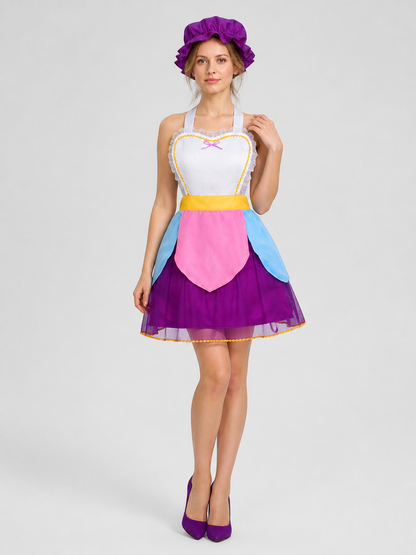 Mrs. Potts Costume: Dress and Hat for Cosplay Costume Dresses detail