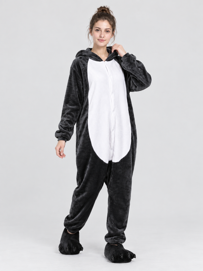 Sea Lion Pajama Jumpsuit with White Insert