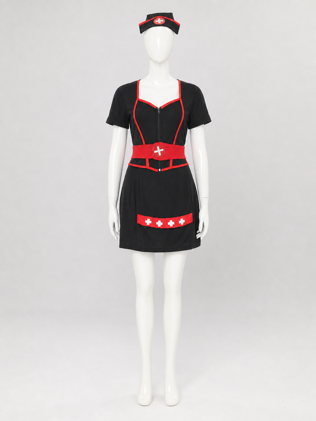 Medical Costume with Red Belt and White Crosses