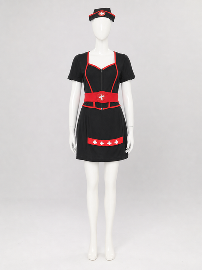 Medical Costume with Red Belt and White Crosses