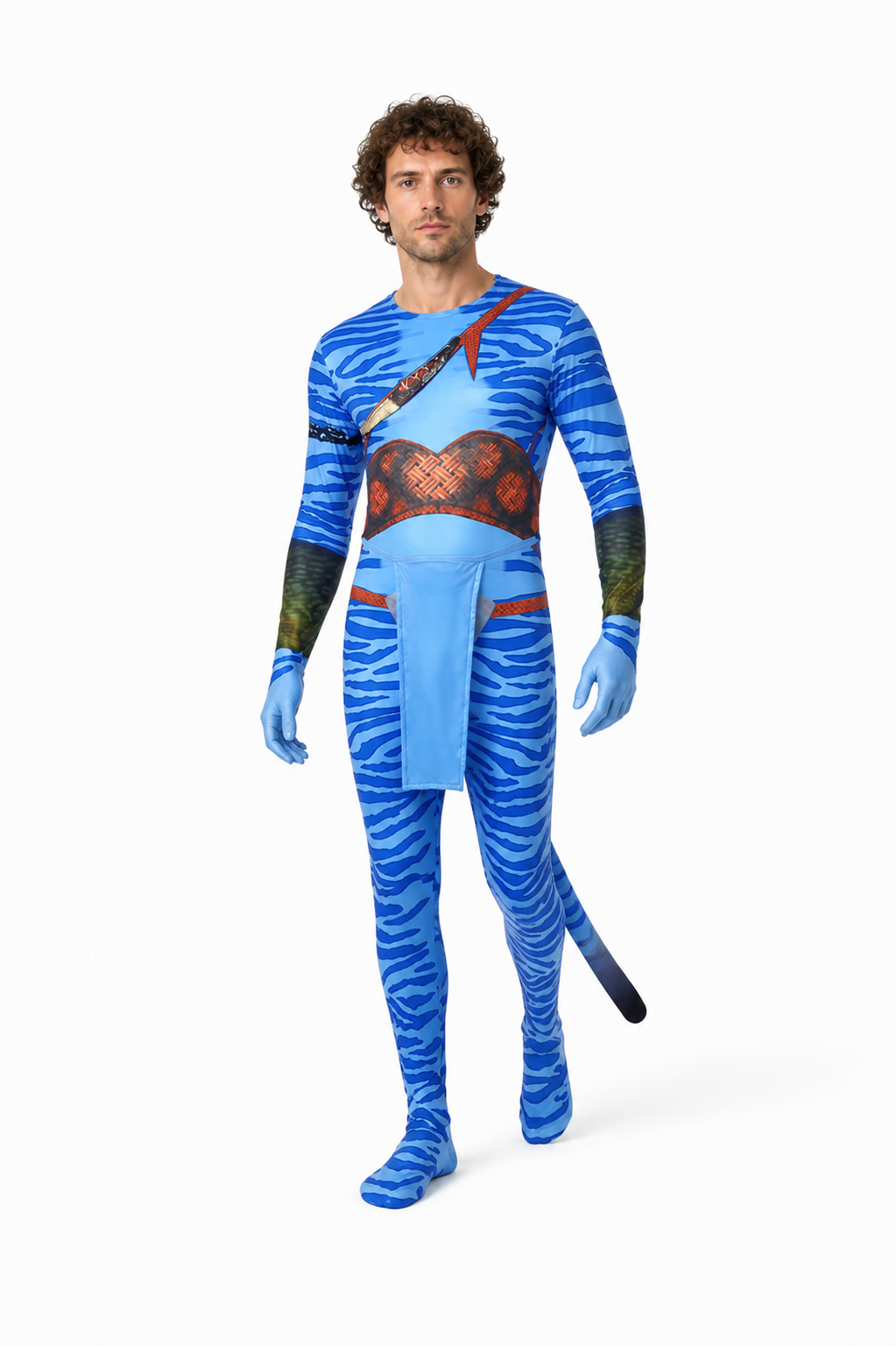 Avatar Cosplay Jumpsuit with Tail for the Stage Costumes detail 2