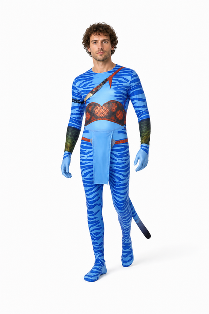 Avatar Cosplay Jumpsuit with Tail for the Stage Costumes detail 2