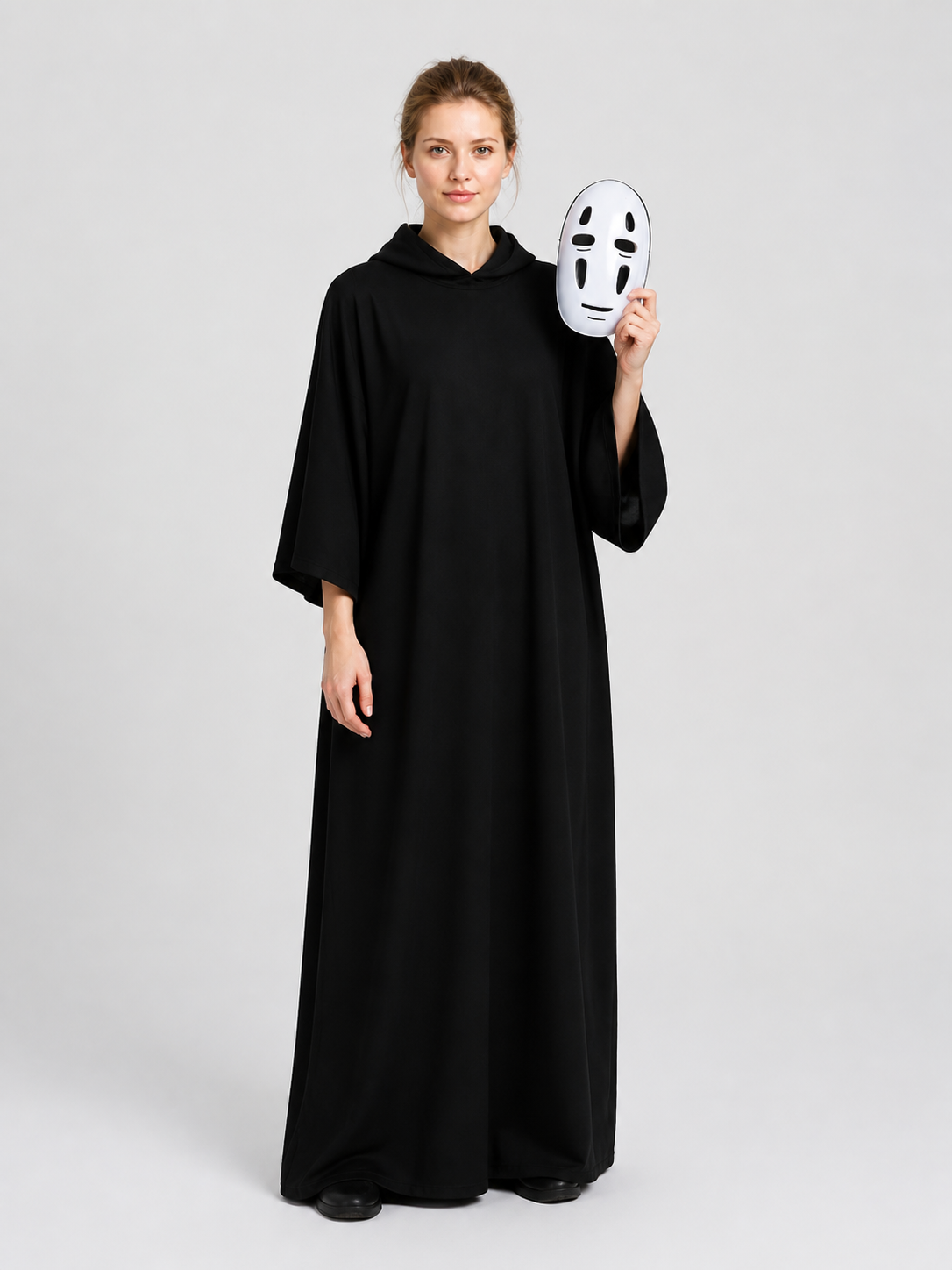 No-Face Cosplay Costume with Mask and Hood Costume Masks detail 2