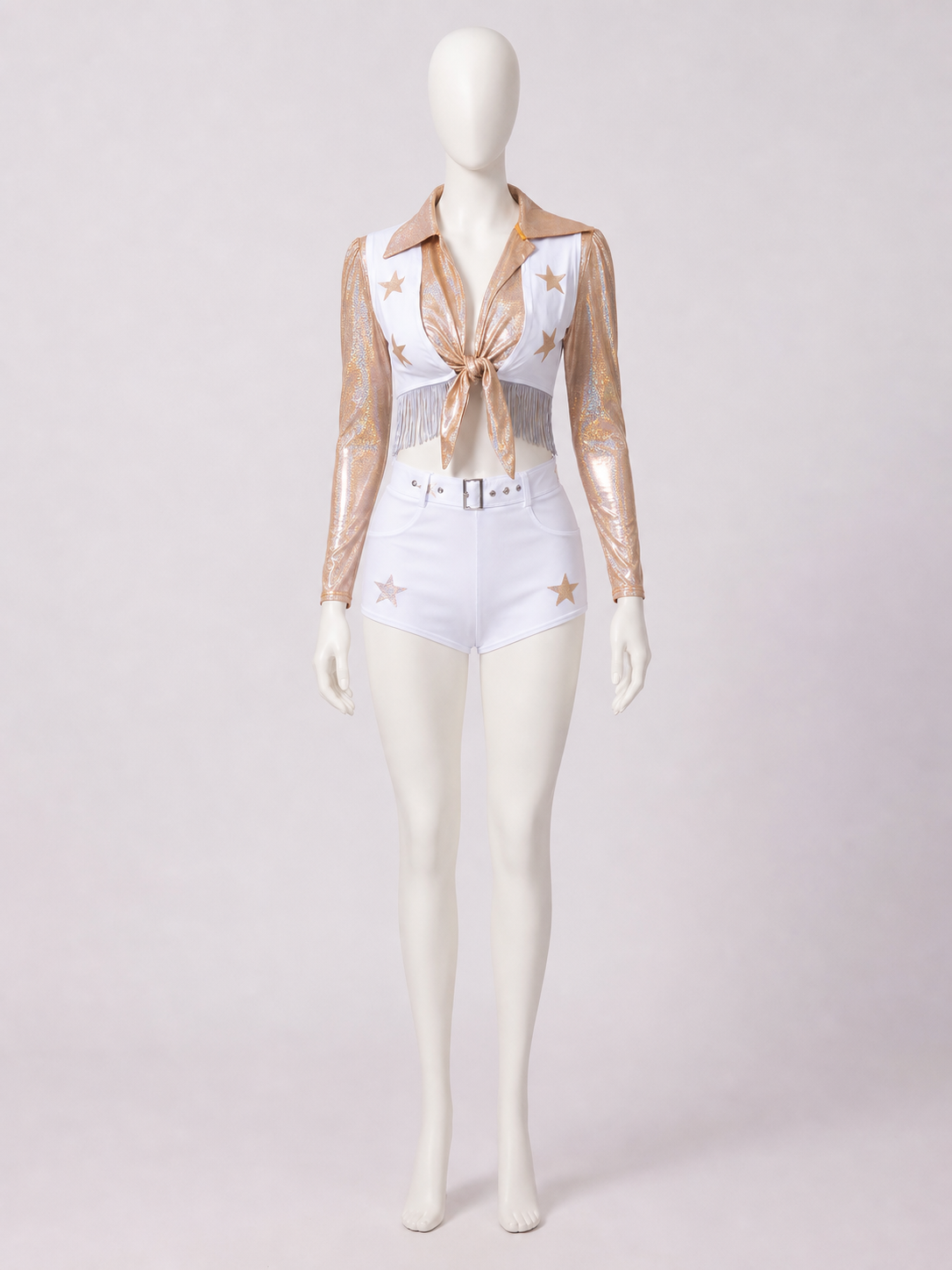 Two-Piece Stage Costume with Gold Stars