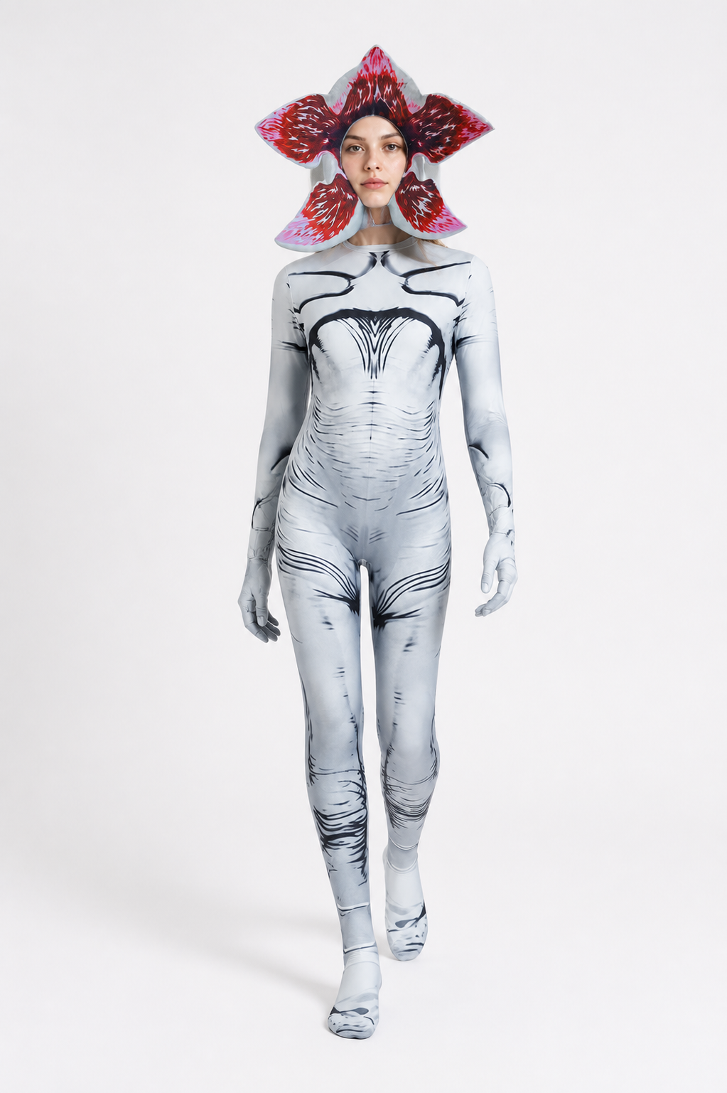 Halloween Monster Jumpsuit with Flower Head Costumes detail 2