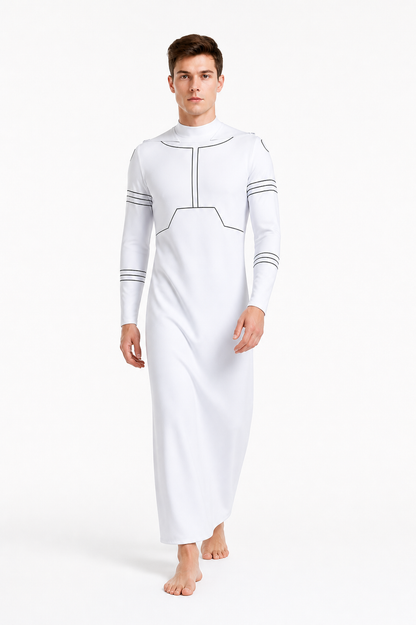 Mark Grayson Cosplay Jumpsuit, White Costumes detail 2