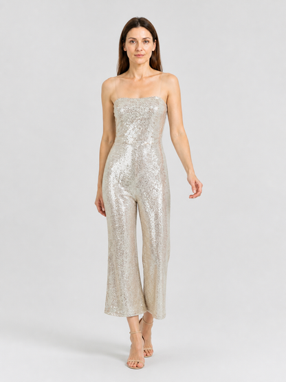 Sparkling Barbie Flare-Leg Jumpsuit for Cosplay Costumes detail 2