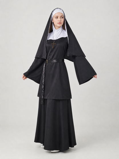 The Nun Cosplay Costume, Black-and-White Look