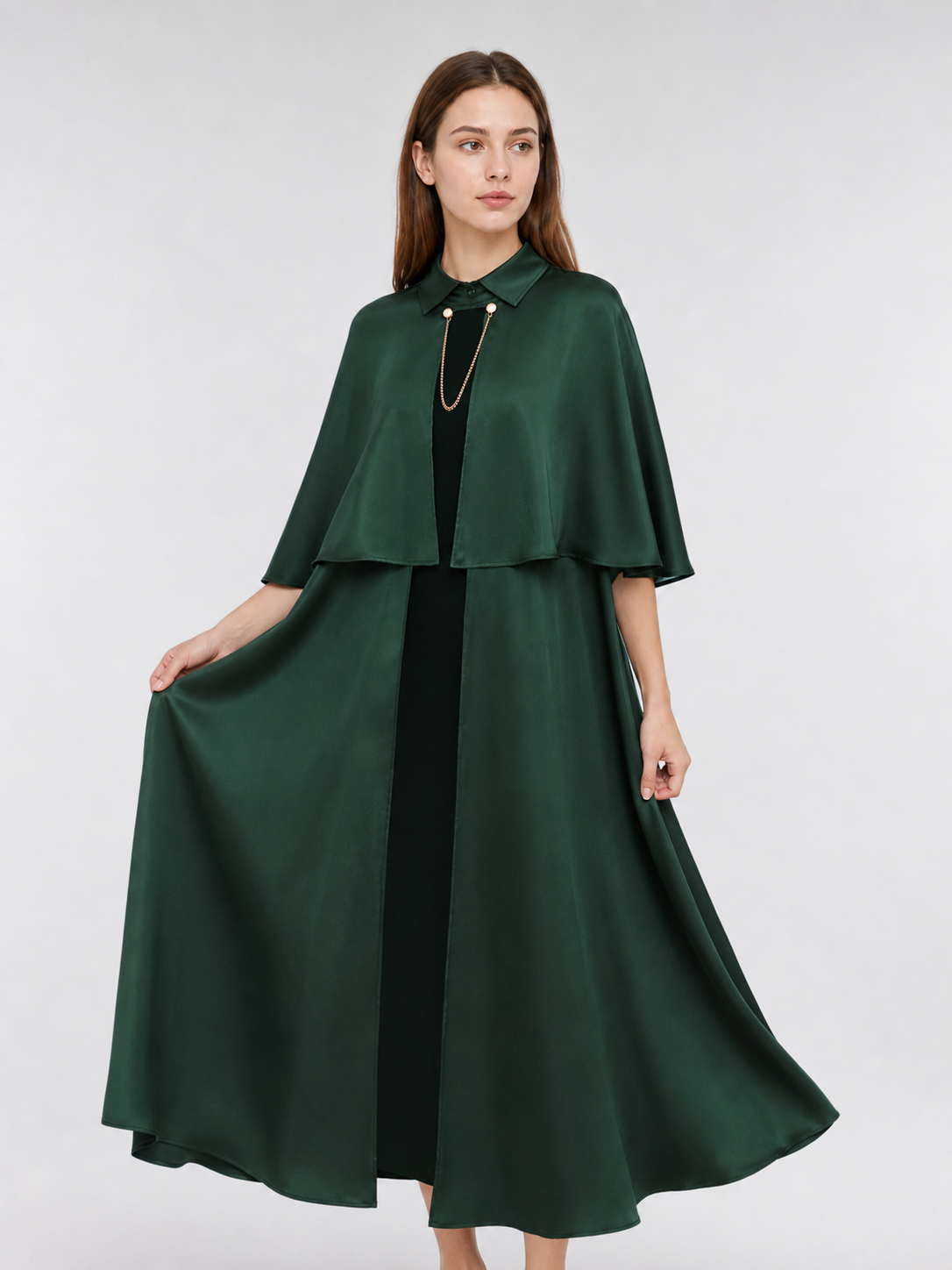 Green Gothic Cloak Cape for Cosplay