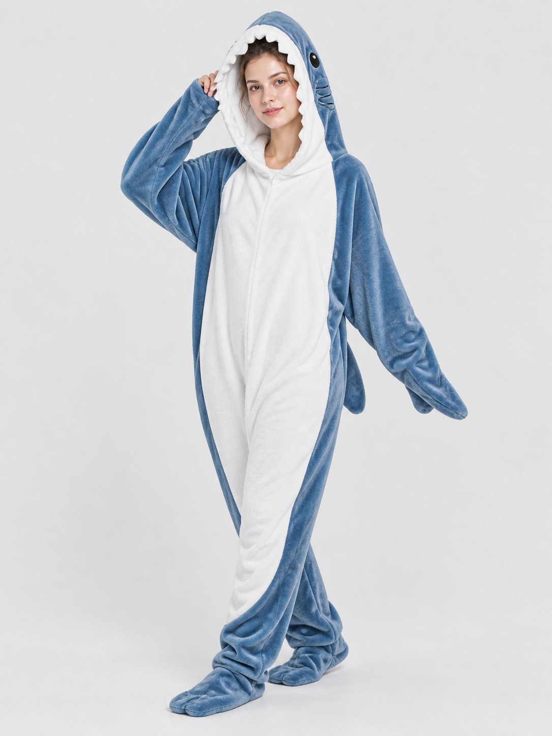 Blue Shark Kigurumi Pajama with Hood