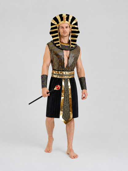 Pharaoh Costume for Cosplay, Headdress and Accessories