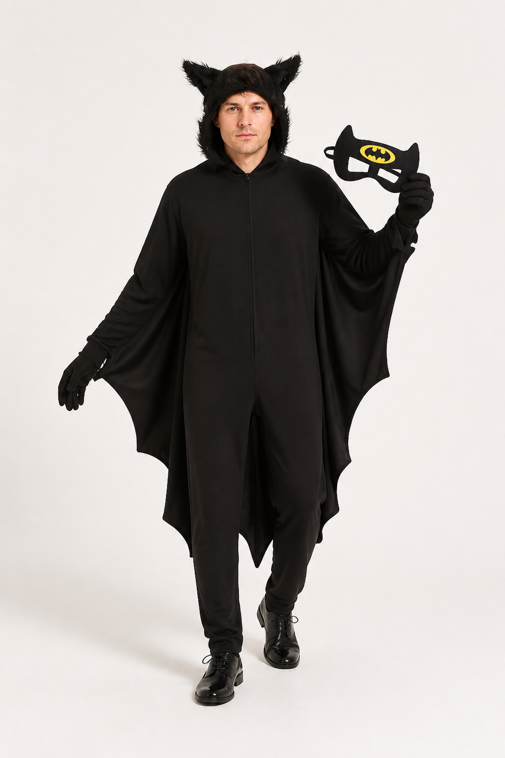 Halloween Bat Costume with Hood and Mask Costume Masks detail 2