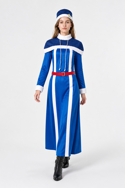 Juvia Cosplay Jumpsuit with Cape and Belt Costume Capes detail 2