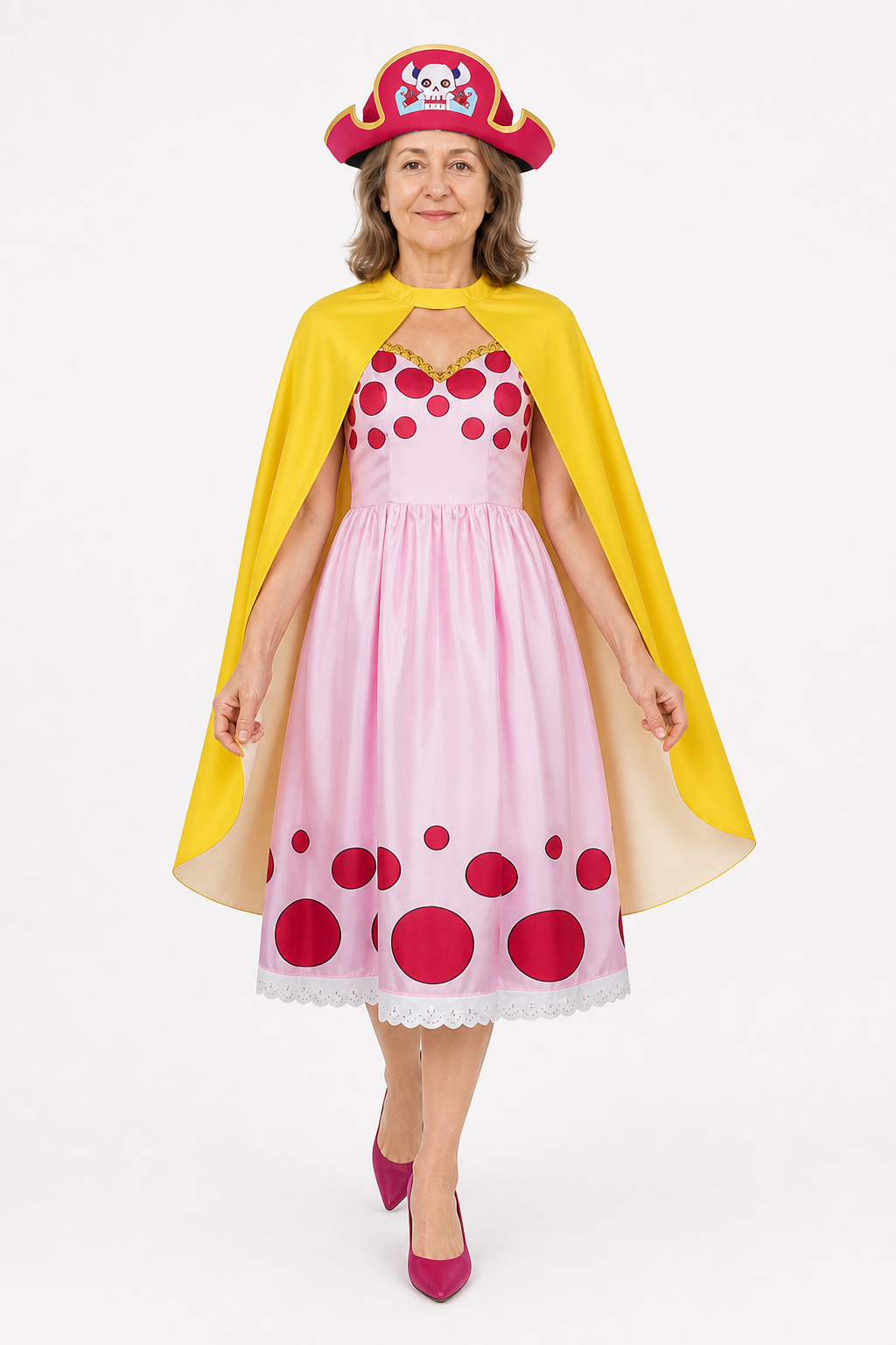 Pirate Cosplay Costume with Dress, Cape, and Hat Costume Dresses detail 2