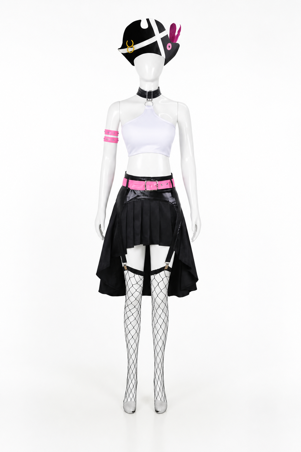 Pirate Cosplay Costume with Hat, Top, and Skirt Costume Headwear detail 2