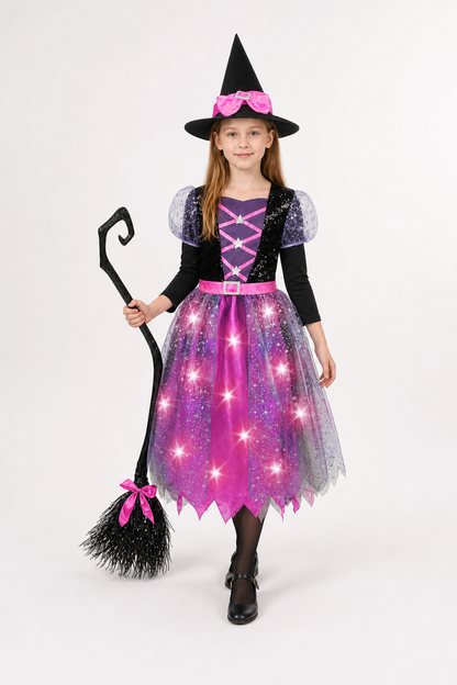 Carnival Costume with Hat and Broom, Dress