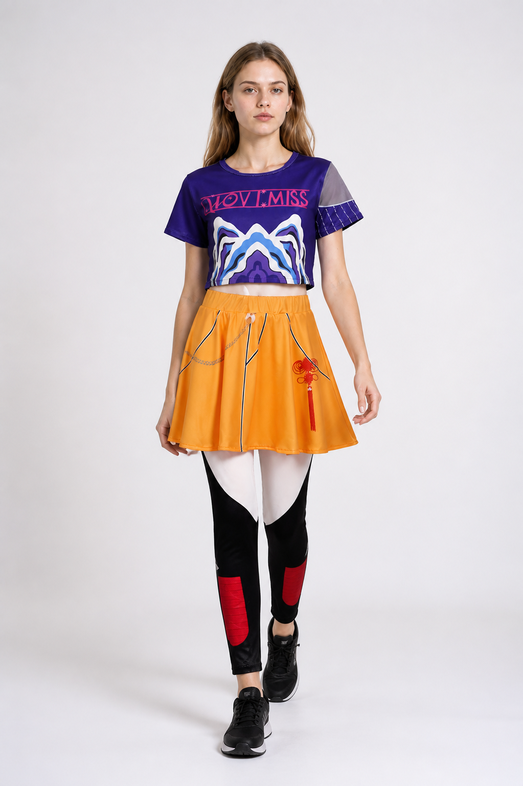 Children's cosplay costume, T-shirt, skirt, and pants Costumes detail 2