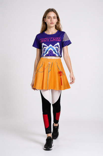 Children's cosplay costume, T-shirt, skirt, and pants Costumes detail 2