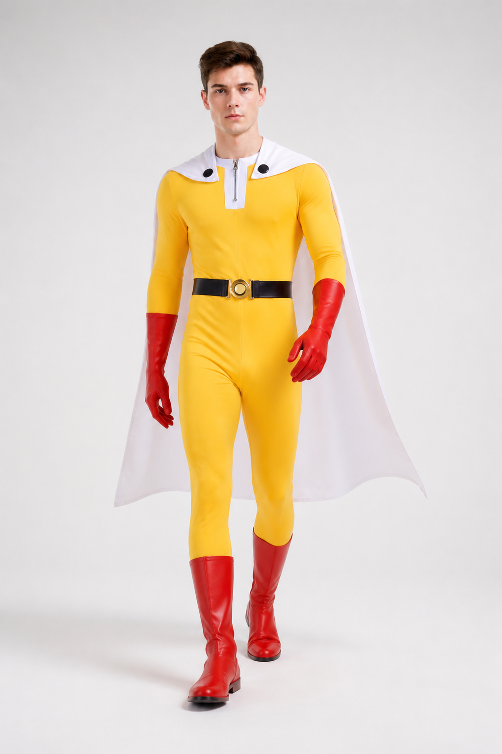 Cosplay Costume: Jumpsuit with Cape and Gloves Costume Capes detail