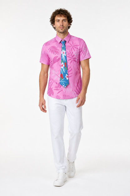 Children's Tropical Print Suit with Tie product detail 2