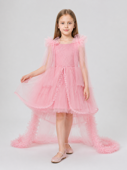 Princess Dress with Lace, Tulle, and a Train Costume Dresses detail 2