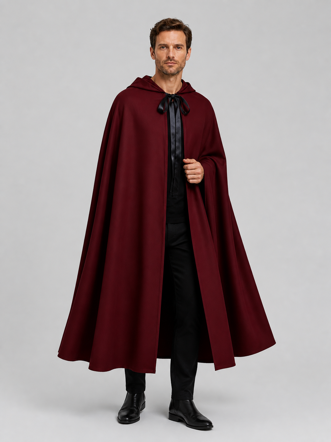 Long Hooded Death Cloak for Halloween Cosplay Costume Capes detail 2