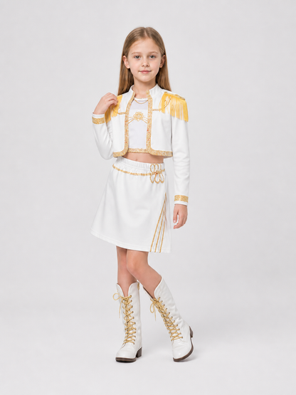 Children’s Stage Costume, White with Gold, Three-Piece Set product detail 2