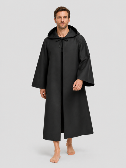 Black Long Hooded Death Cloak for Jedi Cosplay Costume Capes detail 2