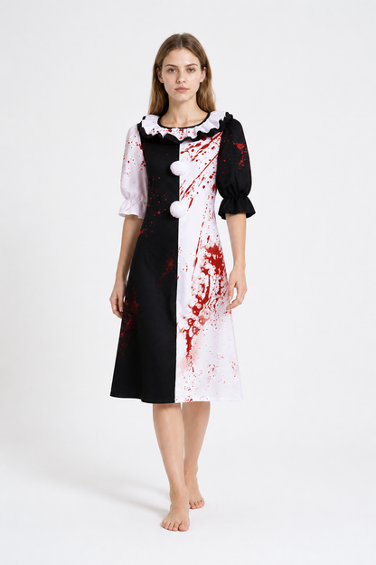 Halloween Blood-Splattered Clown-Style Dress Costume Dresses detail 2
