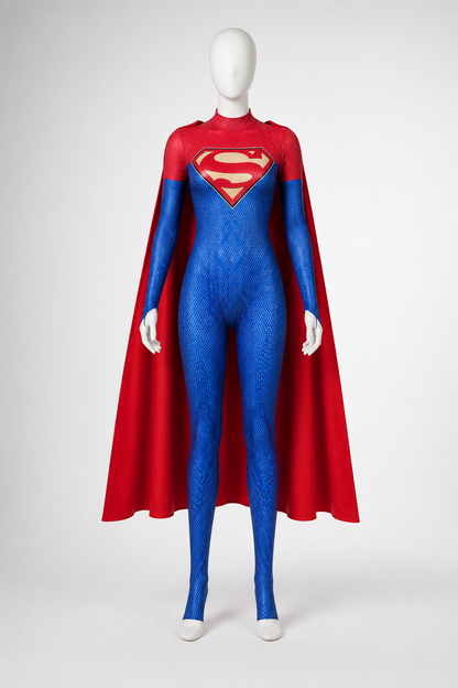 Cosplay Jumpsuit with Cape and Chest Emblem Costume Capes detail 2