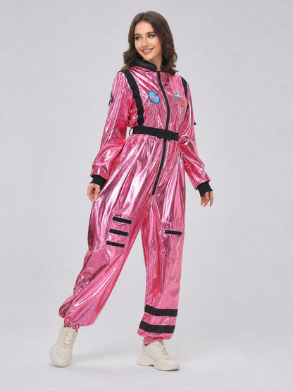 Pink Space Jumpsuit with NASA Patches