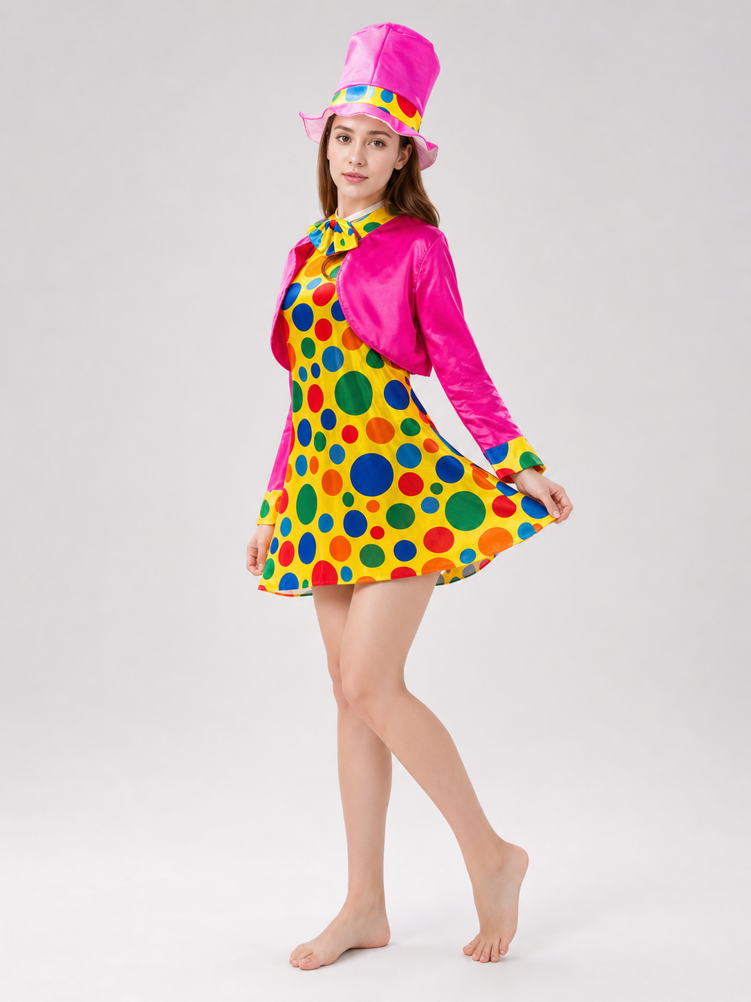 Clown Costume with Dress and Top Hat