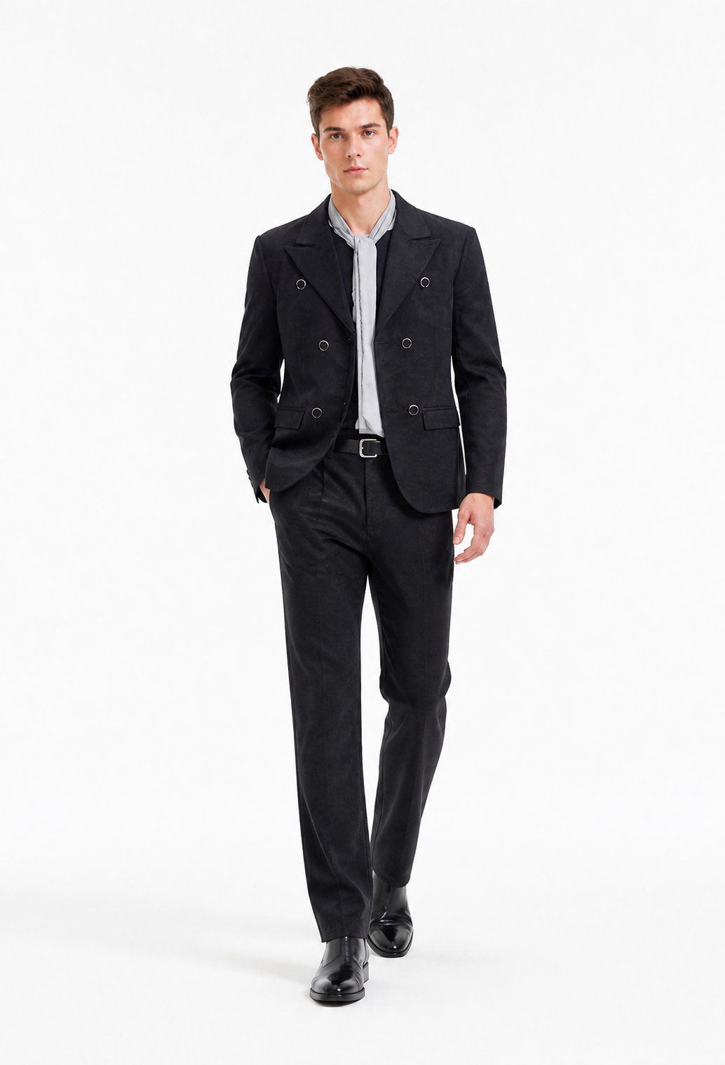 Double-Breasted Suit with Shirt and Tie product detail 2