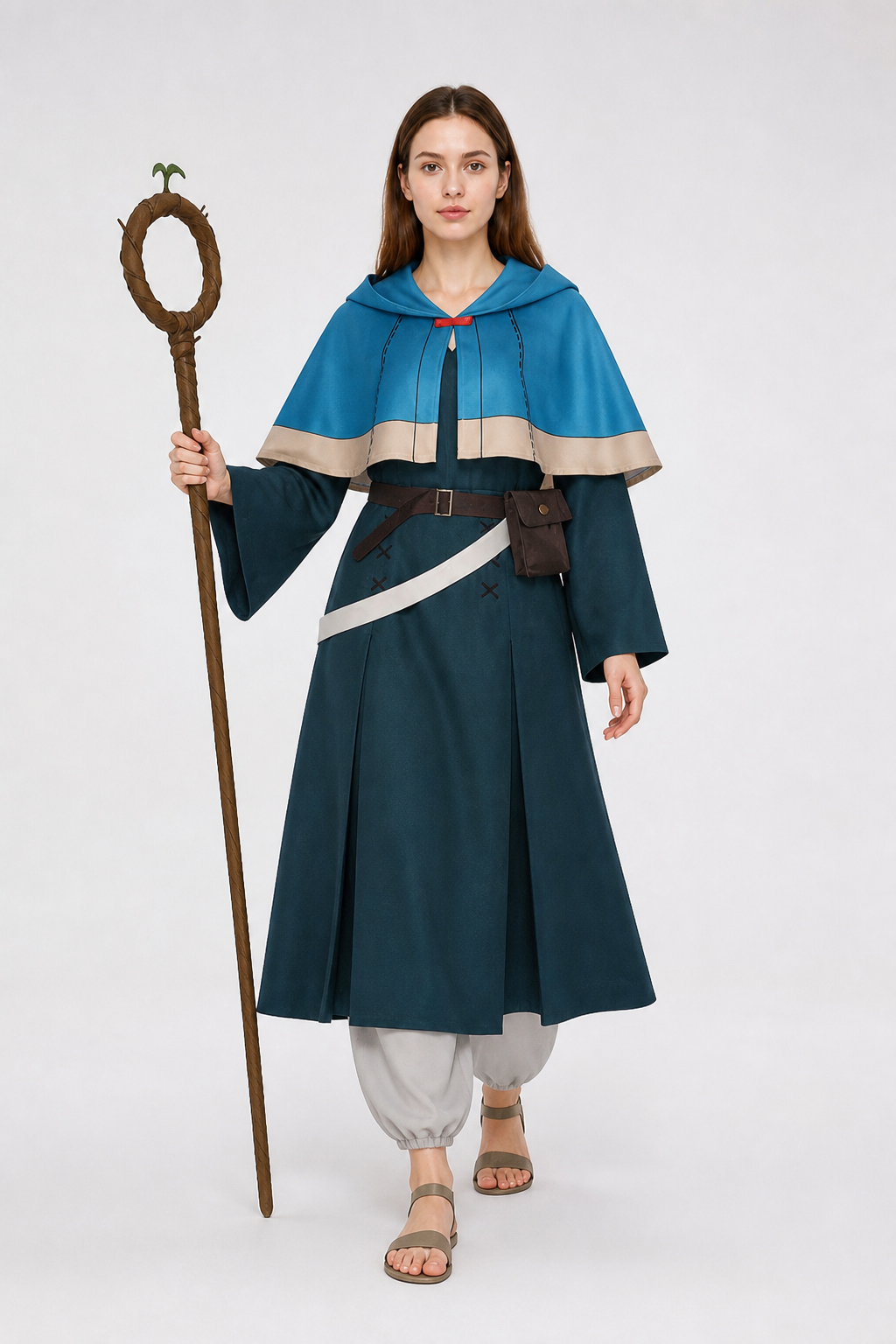 Marcille Cosplay Costume with Hood and Cape Costume Capes detail 2