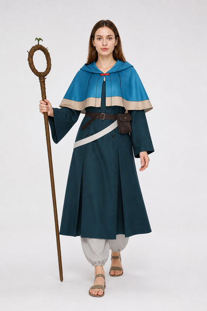 Marcille Cosplay Costume with Hood and Cape Costume Capes detail 2