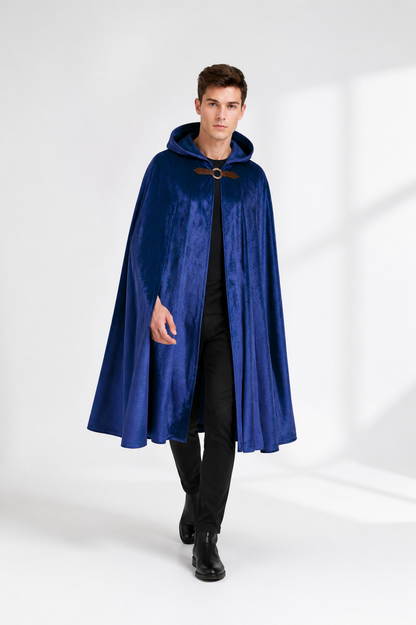 Hooded Cape Cloak with Buckle for Cosplay Costume Capes detail 2