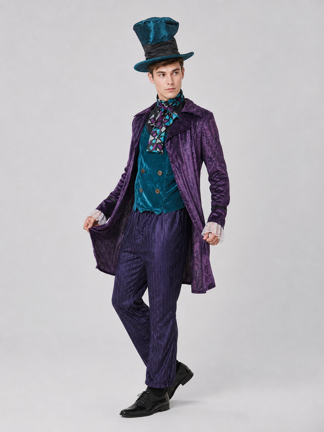 Theatrical Costume with Top Hat, Purple Ensemble