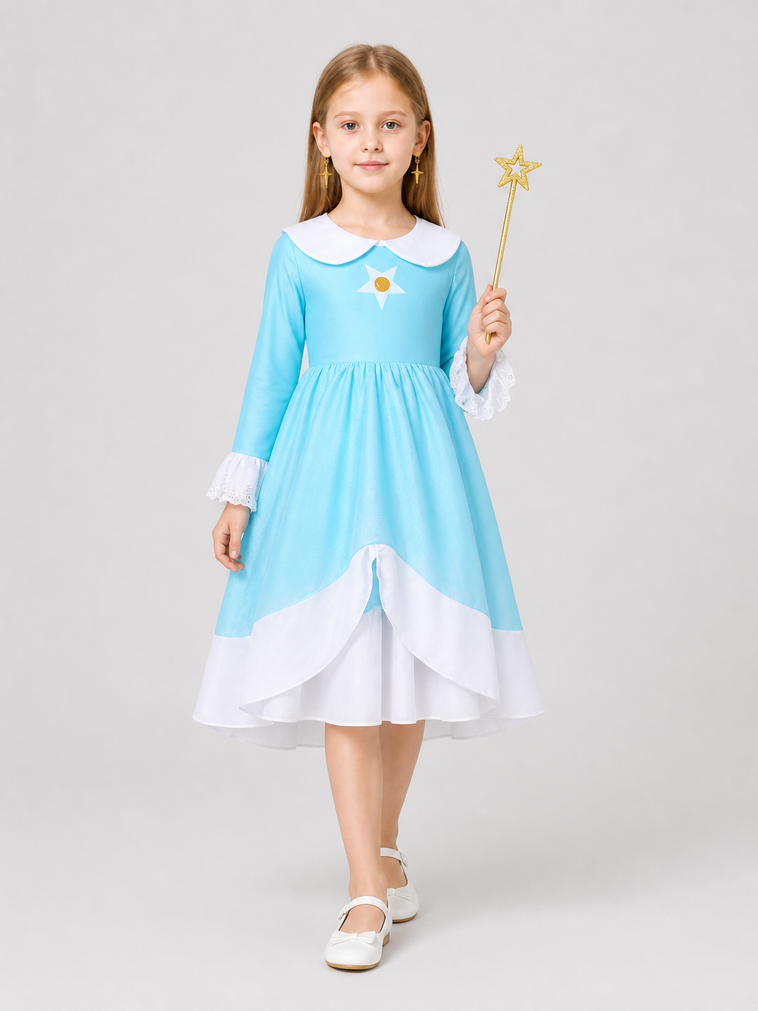 Children's Princess Costume with Star Pattern for Halloween Costumes detail 2