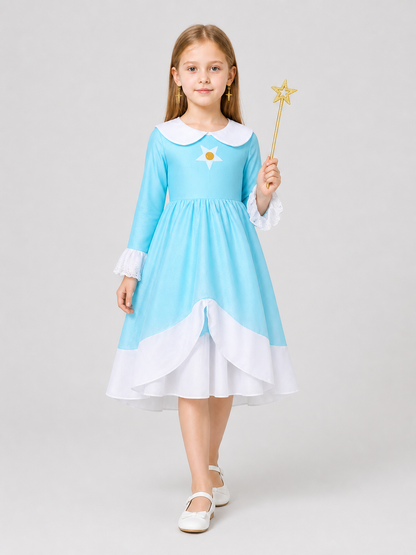 Children's Princess Costume with Star Pattern for Halloween Costumes detail 2