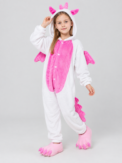 Kids' Dragon One-Piece Pajama with Tail