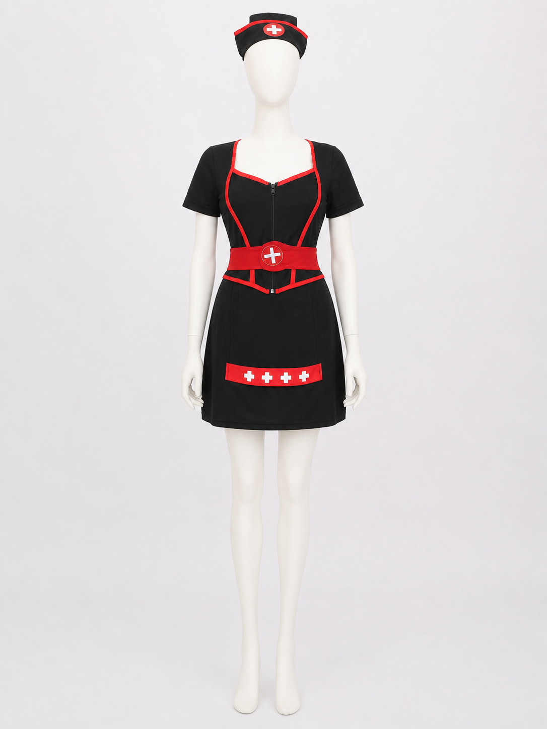 Medical Costume with Red Belt and White Crosses
