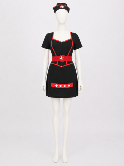 Medical Costume with Red Belt and White Crosses