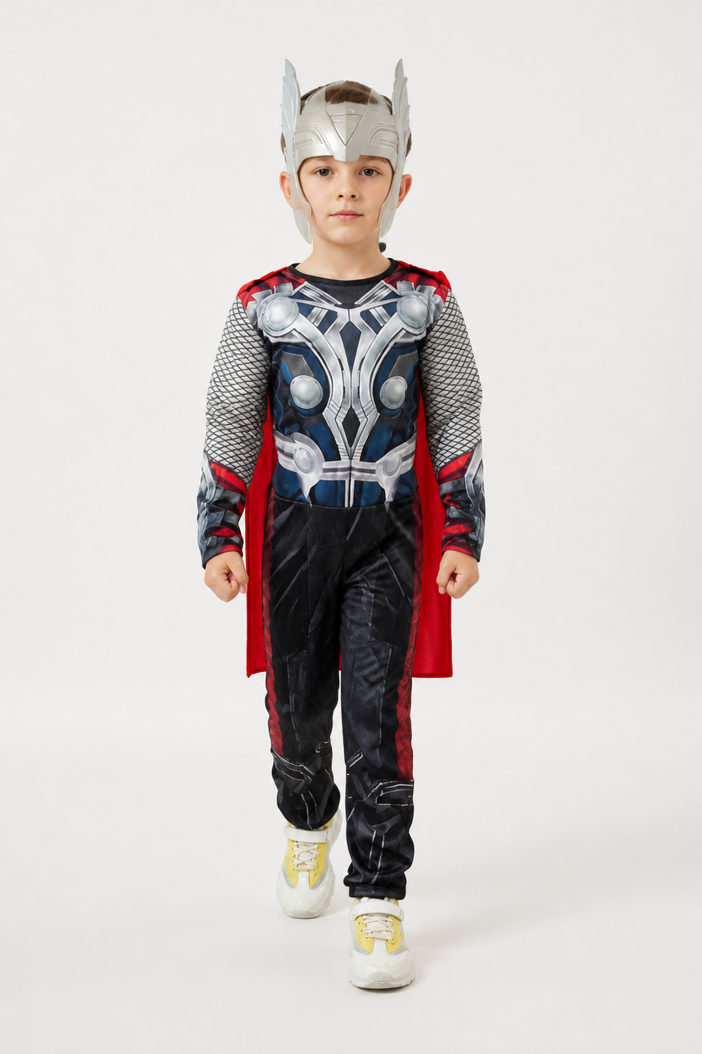 Thor Jumpsuit with Cape and Mask for Halloween Costume Capes detail 2