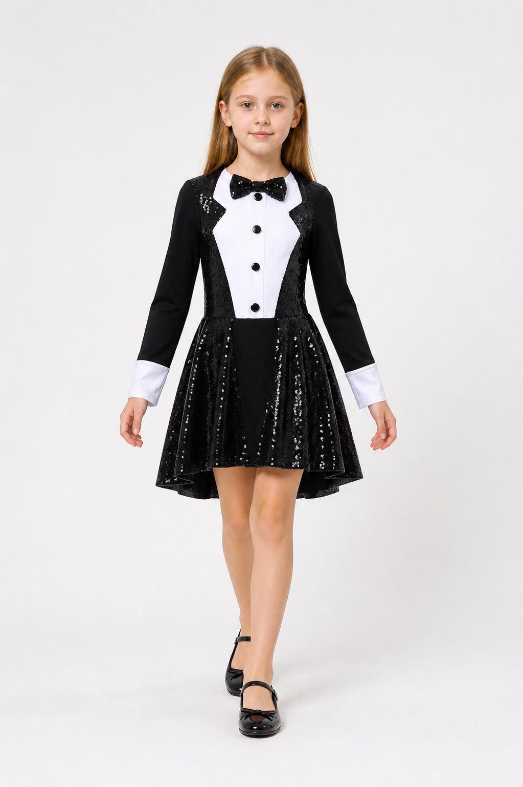 Sequin and Bow Tuxedo-Style Dress Costume Dresses detail 2
