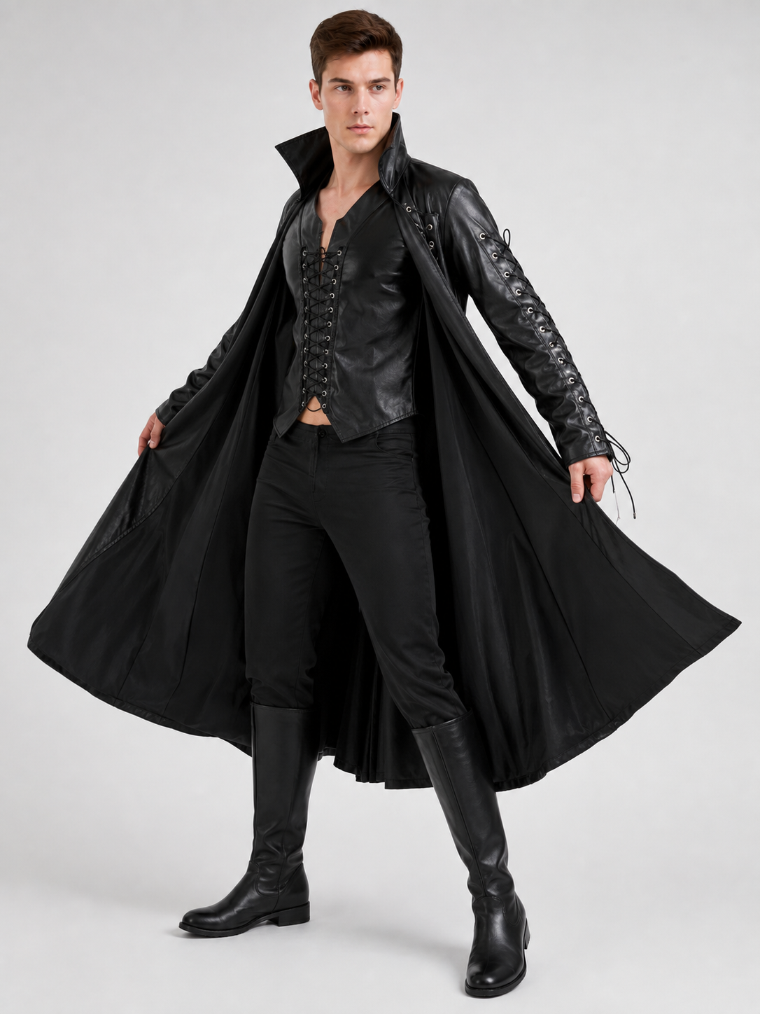 Gothic Vampire Costume: Coat, Vest, and Pants