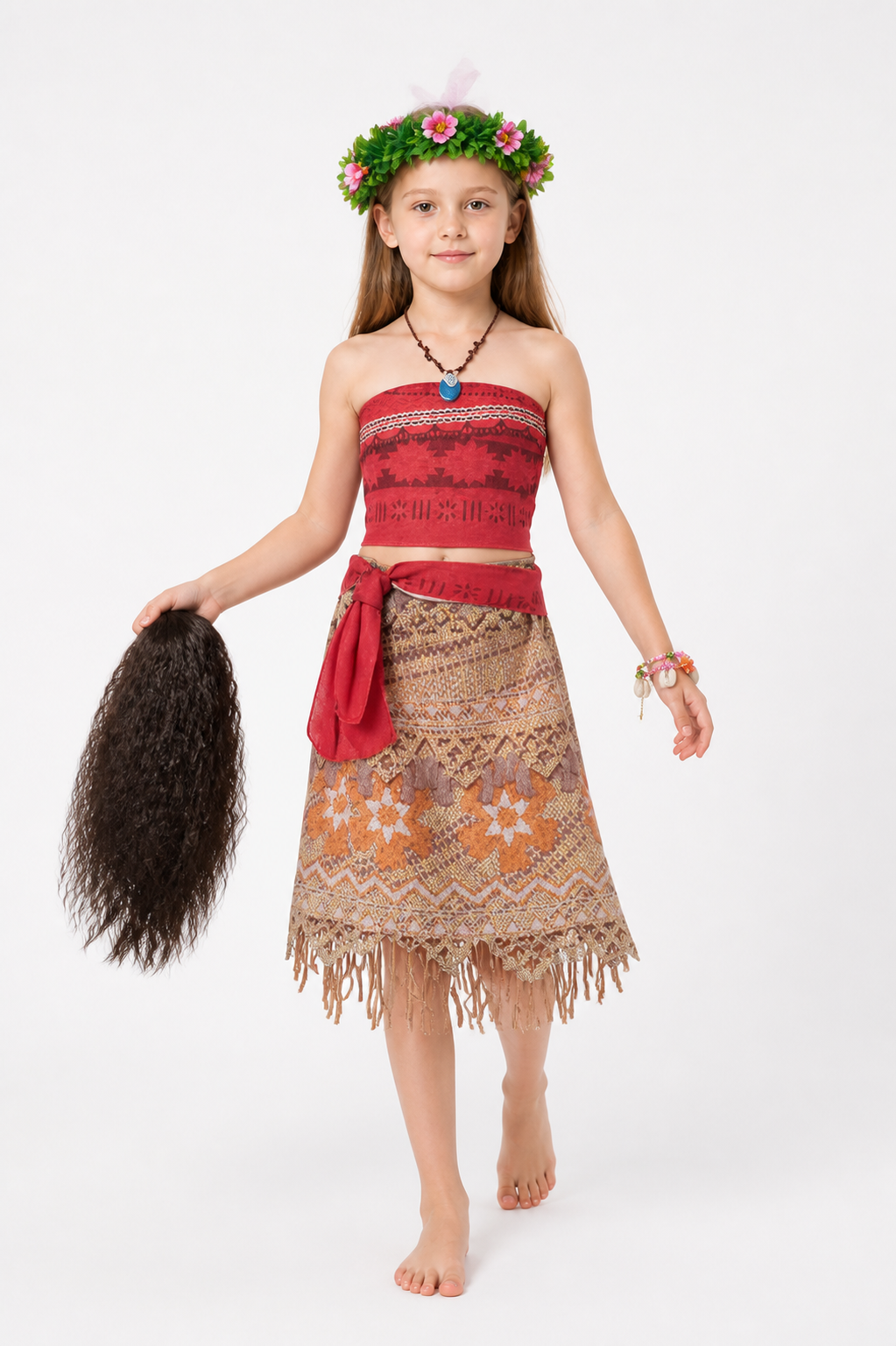 Moana Children's Costume with Skirt and Top Costumes detail 2